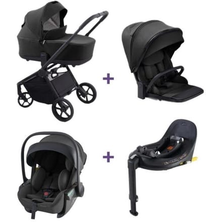 Bundel Prénatal kinderwagen Sammy & autostoel Sunny inc. base zwart unisex