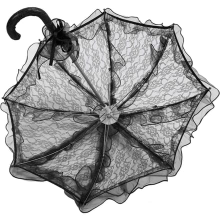 Parasol en dentelle fait à la main pour mariage, élégant et décoratif noir