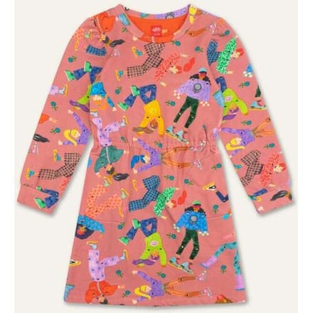 Oilily Djangle Jurk- maat152/12yr Roze Glo