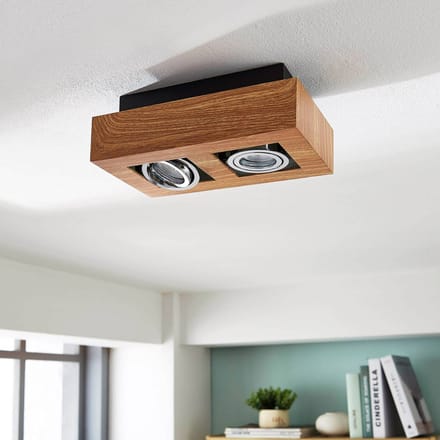 Arcchio - buitenspot - 2lichts - Metaal, aluminium - H: 8.5 cm - GU10 - licht hout