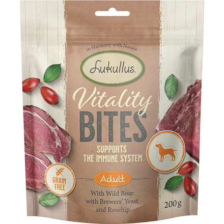 3x200g Lukullus Ondersteuning voor het Immuunsysteem: Wild zwijn (graanvrij) Hondensnacks
