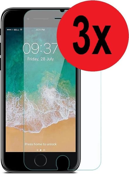 Geschikt voor iPhone SE 2020 - Screenprotector - SE 2020 Screen Protector 3x Bescherm Glas