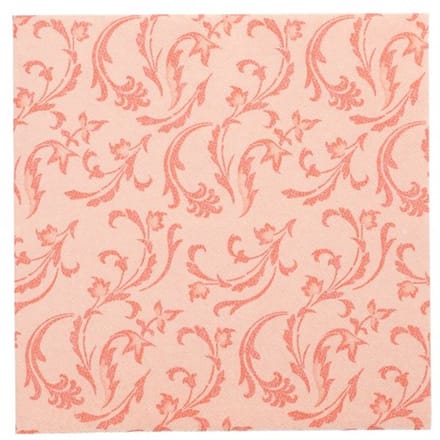 8x 20 Servetten ROYAL Collection 1/4 vouw 40 cm x 40 cm nectarine Damascato