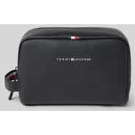 Tommy Hilfiger Essential PU washbag toilettas black