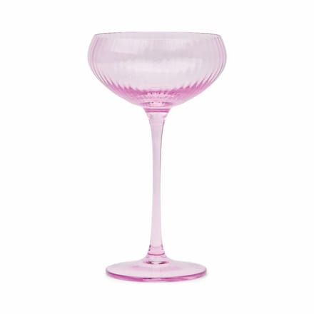 Coupeglazen set van 2 – roze – gekleurd glas – 177 ml – in stijlvolle geschenkdoos