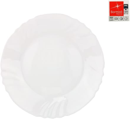 Ebro rond bord, plat 32cm van opaal gehard glas