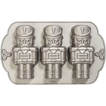 Versier Notenkraker Bakvorm met 3 Holtes - Aluminium