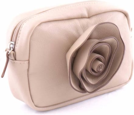 Gérard Brinard make-up tasje bloem tasje beige