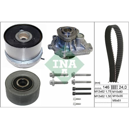 Schaeffler Ina Waterpomp + distributieriem set INA 530 0724 30