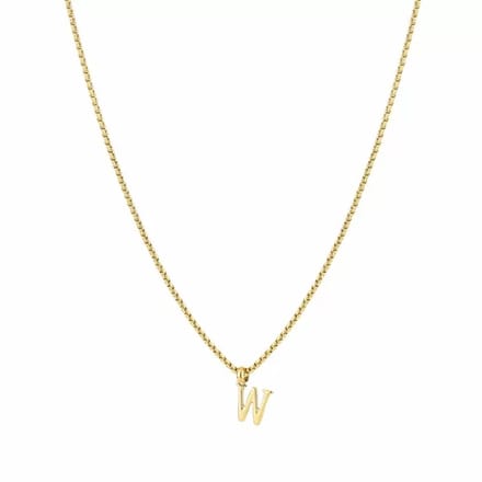 Bijoutheek Collier Letter W Goud