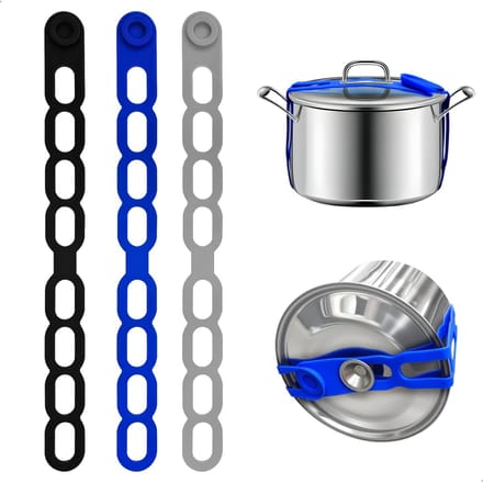 NTHProducts - fixing strap - silicone lid - multifunctionele organizer - blauw - herbruikbaar - elastisch - geschikt voor potten en kabels - 55 cm