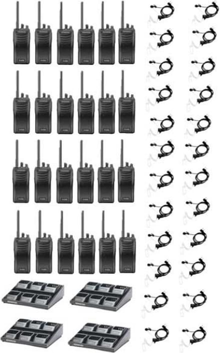 Set van 24 stuks Kenwood TK-3501 PMR446 met beveiliging oortje en 4 multiladers