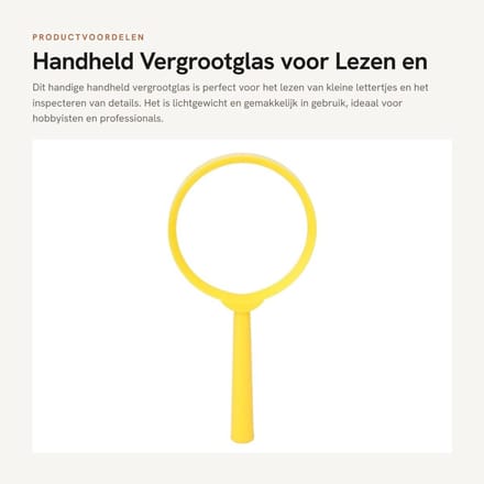 Dailygoods - Handheld Vergrootglas voor Lezen en Inspectie