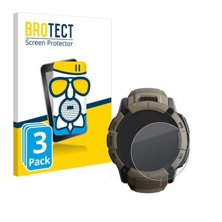 BROTECT - Screenprotector voor Garmin Instinct 2X Solar Tactical Edition - Folie Beschermfolie Beschermglas matte 3 Stuks