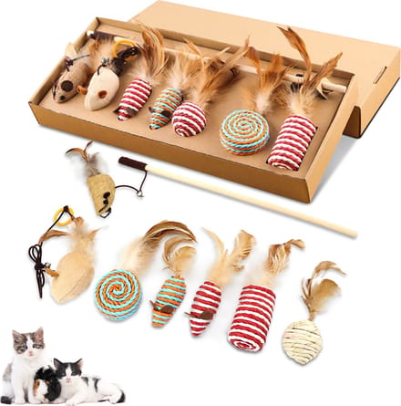 Thuiser Kattenspeeltjes Set - 7 Stuks - Kattenspeelgoed - Intelligentie/Interactief - Kattenhengel