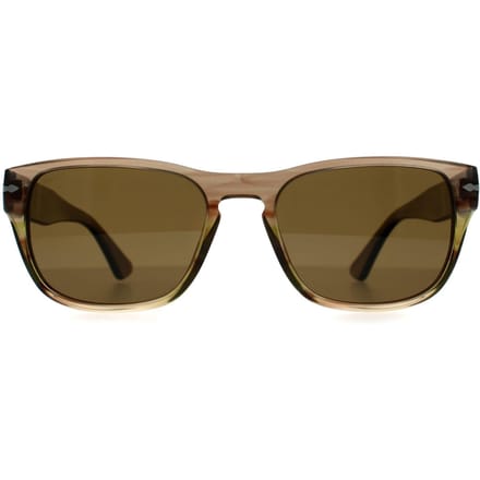 Persol PO3341S 120757 gestreept bruin groen bruin gepolariseerde zonnebril
