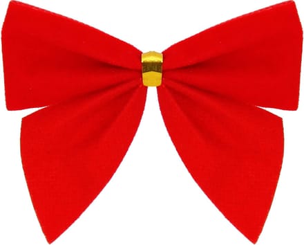 Springos Kersthanger | Kerstversiering | Kerstdecoratie Voor Binnen | Kerststrik | Rood | 8 cm | 6 Stuk