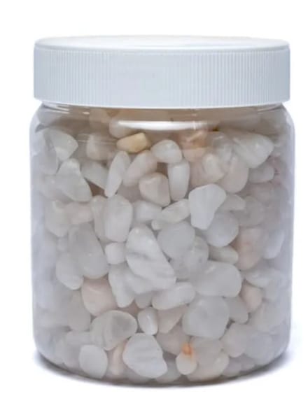 Melkkwarts trommelstenen 800gram 5-25mm