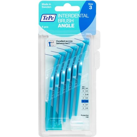 TePe Angle Interdentale Ragers Blauw ISO maat 4 – 0,6 mm (6 stuks)