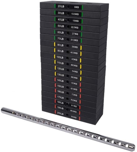 Powertec - Weight Stack set 190 lbs - Gewichtsblokken
