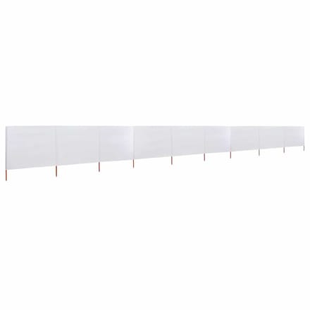 vidaXL - Windscherm - 9-panelen - 1200x160 - cm - stof - zandwit