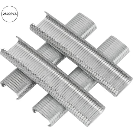 2500 pièces Type C 8mm Clôture Animale Anneau Cage à Porcs Coussin de Canapé Cage Ensemble Clou M white