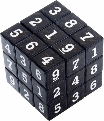 Sudoku Kubus - Logische Puzzel - Hersentraining - Zes Puzzelzijden - 55 mm - Zwart