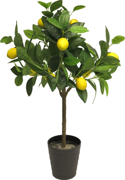 Bellatio design Kunstplant citrus boom in pot - citroen - 70 cm