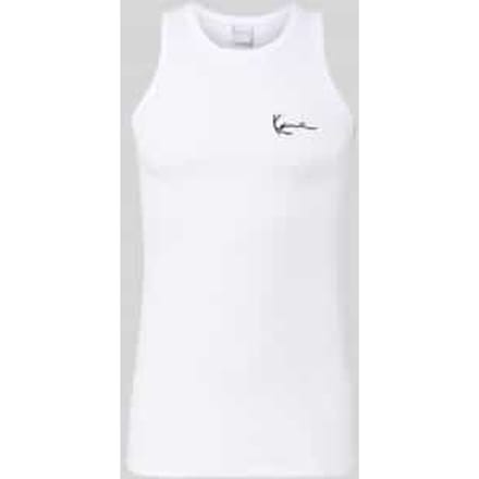 Karl Kani Chest Waffle Mouwloos T-shirt Wit M Man
