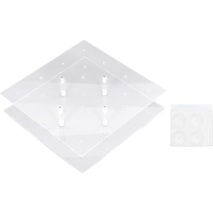 Lolly Display Standaard 20 Gaten Transparant Acryl Dubbele Lagen Cake Pop Standaard voor Bruiloft white