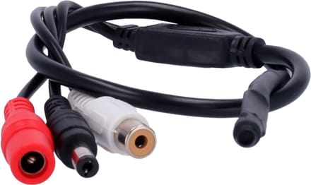 WL4 MIC-P mini microfoon met audio en voeding doorgifte connectors