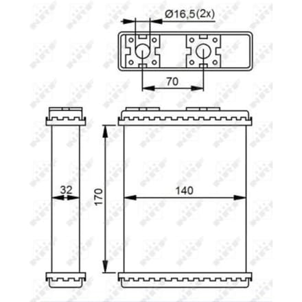 Warmtewisselaar, interieur verwarming NRF 52230