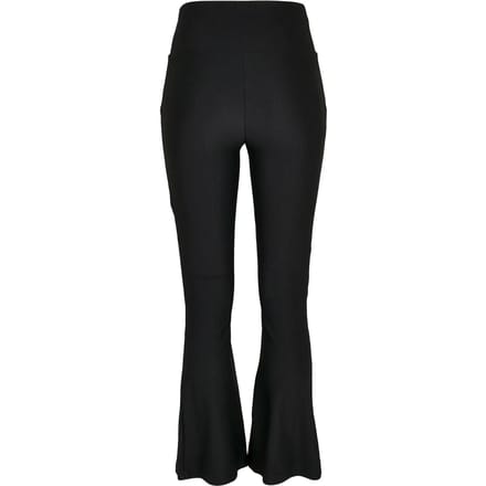 Urban Classics - High Waist Rib Boot Cut Legging - 3XL - Zwart