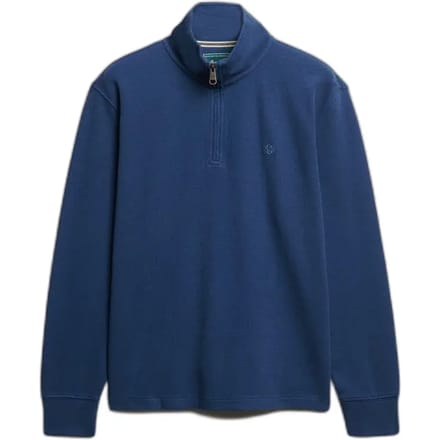 Superdry Rib Half Rits Trui Blauw XL Man