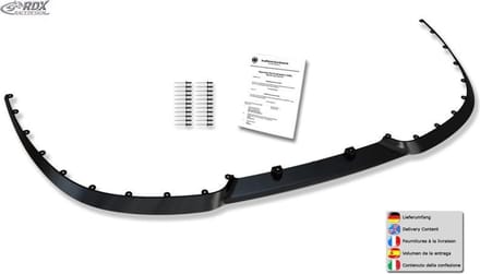 RDX Racedesign RDX Universele Cup 2.0 Voorspoilerlip - Flexibel - Zwart (PU)