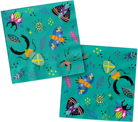 Servetten - Buzzing Bugs - 33 x 33 cm - 20 stuks