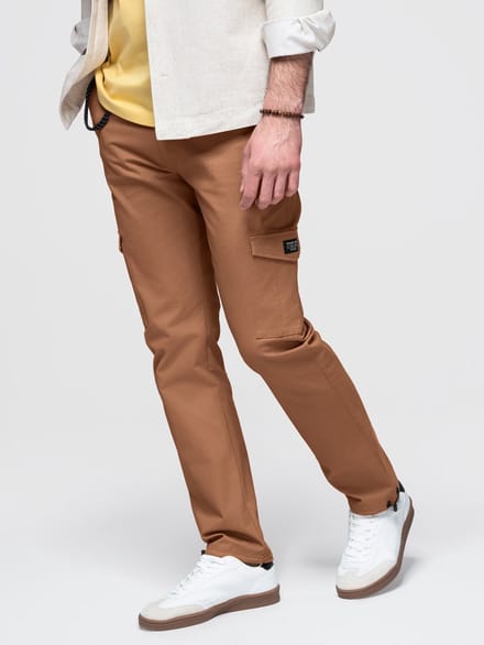 OMBRE Broek - Katoen - Rits - Broek Bruin XXL