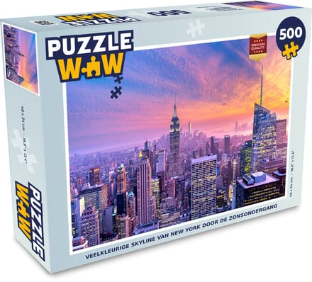 Puzzel New York - Kleuren - Skyline - Legpuzzel - Puzzel 500 stukjes