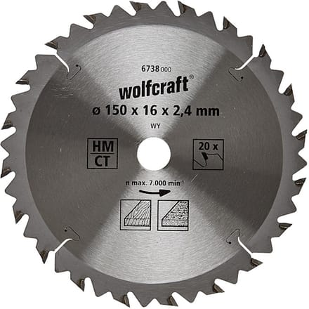 Wolfcraft - Handcirkelzaagblad - HM - serie 6738000