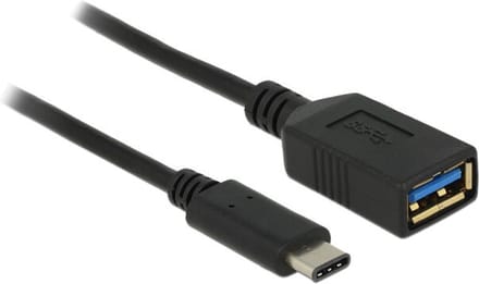 Delock USB 3.2 Gen 1 (USB 3.0) Adapter [1x USB-C stekker - 1x USB 3.2 Gen 1 bus A (USB 3.0)] 65634 15.00 cm