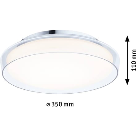 Paulmann Luena LED-lamp voor vochtige ruimte LED Bajonet 16.5 W Warmwit Glas, Chroom