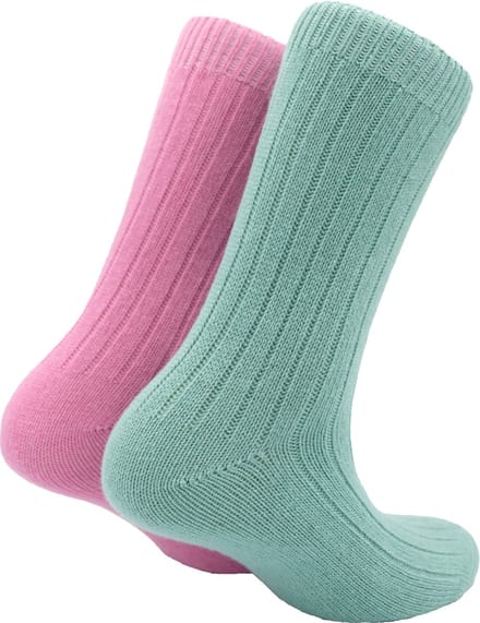 The Sockmaker sokken dames 36-41 - 2-pack Cashmere - duurzaam - Blue and Pink