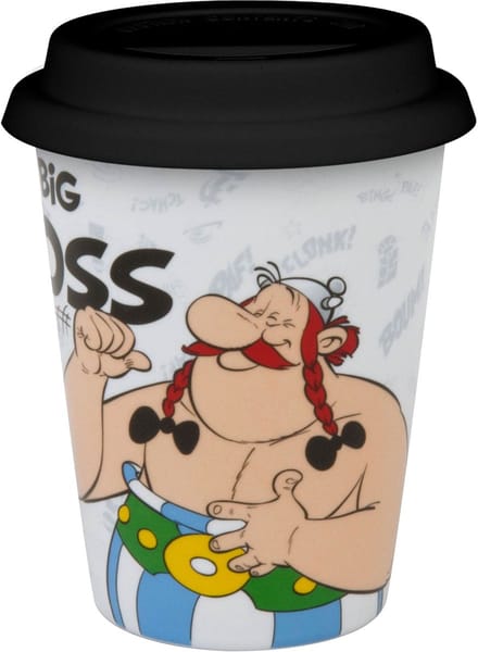 Asterix en Obelix - Travelmug - Keramiek - Big Boss - Met siliconen deksel