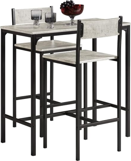 DD Bartafel met Barstoelen - Bartafel Keuken - Bartafel Buiten - Inclusief 2 Stoelen