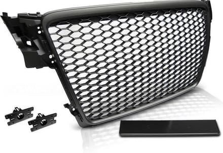 Grill geschikt voor AUDI A4 B8 08-11 ZWART RS-STIJL