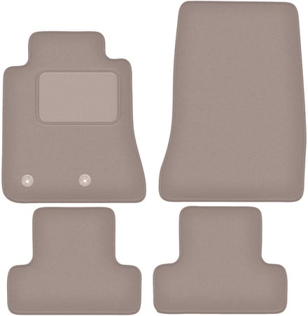 Beige velours matten voor: Ford Mustang MK6 coupé (2014-)