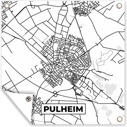 Tuindoek Plattegrond - Stadskaart - Pulheim - Kaart - 100x100 cm