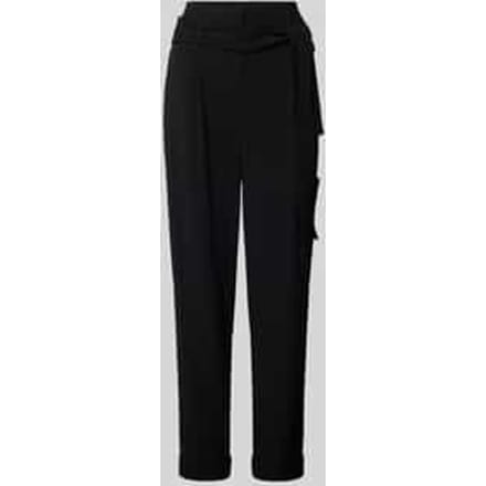 Tapered fit stoffen broek met strikceintuur
