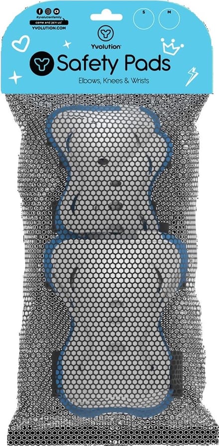 Yvolution - Blauwe beschermset - Maat S - Valbescherming - Elleboog, knie- en polsbeschermers