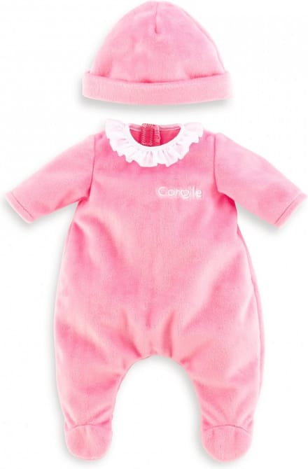 Corolle Mon Grand Poupon pyjama met muts roze babypop 36 cm
